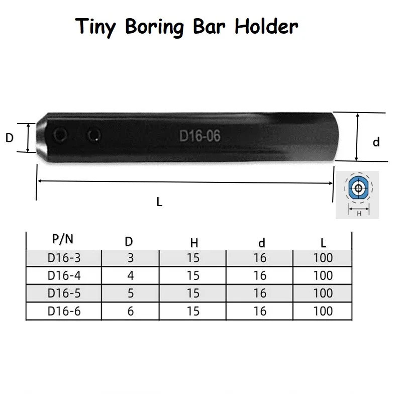 

D16 Toolholder For Boring Bars