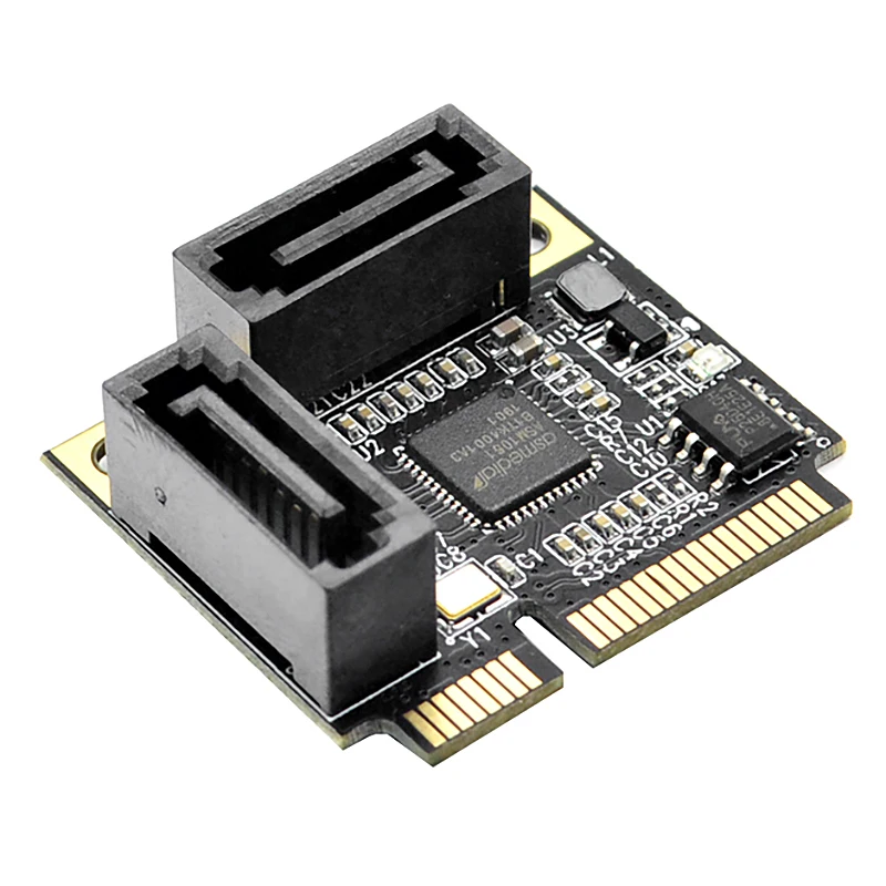 Mini PCI E Express к 2 портам SATA 3 0 конвертер SSD HDD SATA3 контроллер Расширительная карта