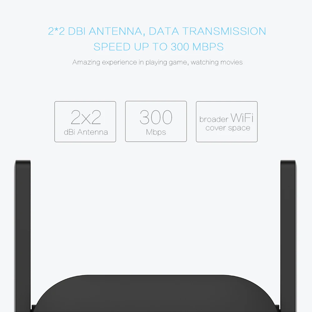 Wi-Fi-повторитель Xiaomi Pro Router 300Mbps Mi Amplifier 2 4G усилитель сигнала антенны для дома и