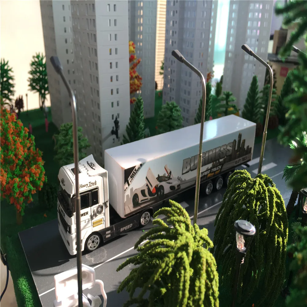 4 шт./лот 1/87 масштаб детская модель автомобиля транспортер контейнер грузовик