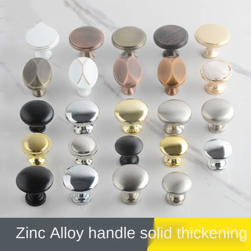 

Single Hole Handle Cabinet Knob Round Knob Suitable for Bedside Cabinet Wardrobe Door Cupboard Drawer Zinc Alloy Door Handle