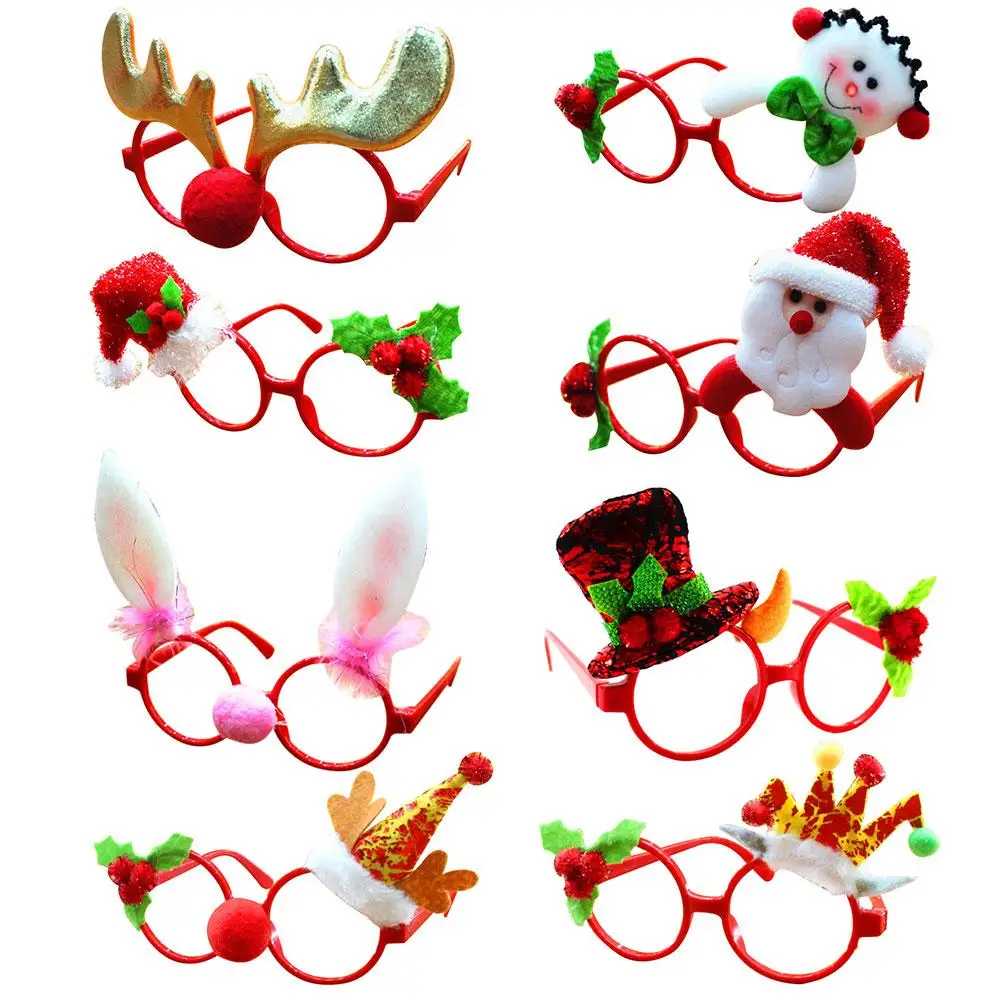 2019 рождественские очки нарядное платье новогодние подарки Санта Клаус олень со