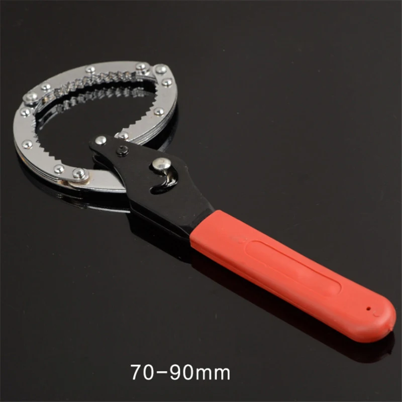 

70-90mm 60-75mm Flexible Car Motorcycle Oil Filter Wrench Handle Remover Tool Range For SUV Motorcycle Bicycle Garage Repair