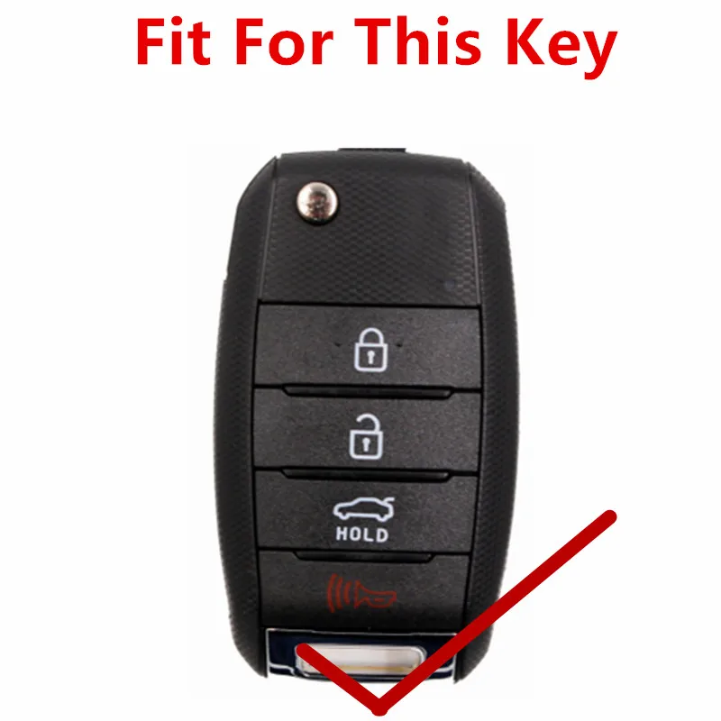 Флип чехол FLYBETTER из натуральной кожи с 4 кнопками для Kia Optima/Sorento/Soul/Carens/Sportage/K3/K5 (B)