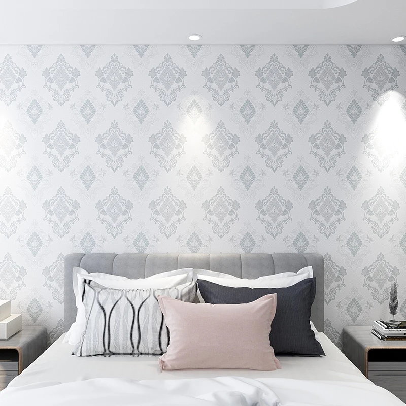 Фото QITELI настенная ткань Европейская бесшовная спальня гостиная ТВ фон простая