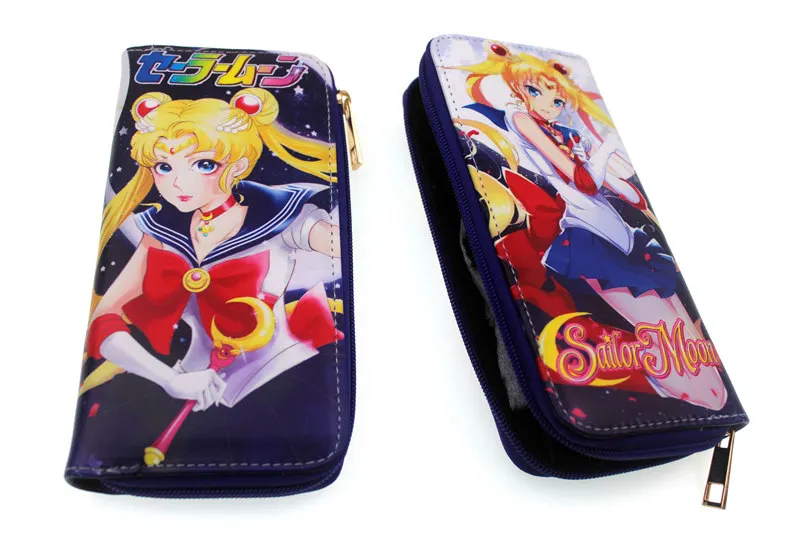 Аниме Сейлор Мун Косплей PU бумажник мультфильм длинный держатель для карт