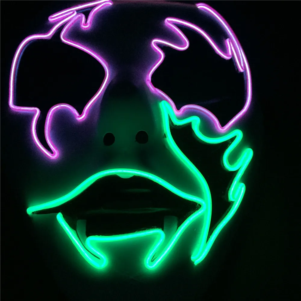 Страшная маска косплей светодиодный светильник для костюма Хэллоуина фестиваля