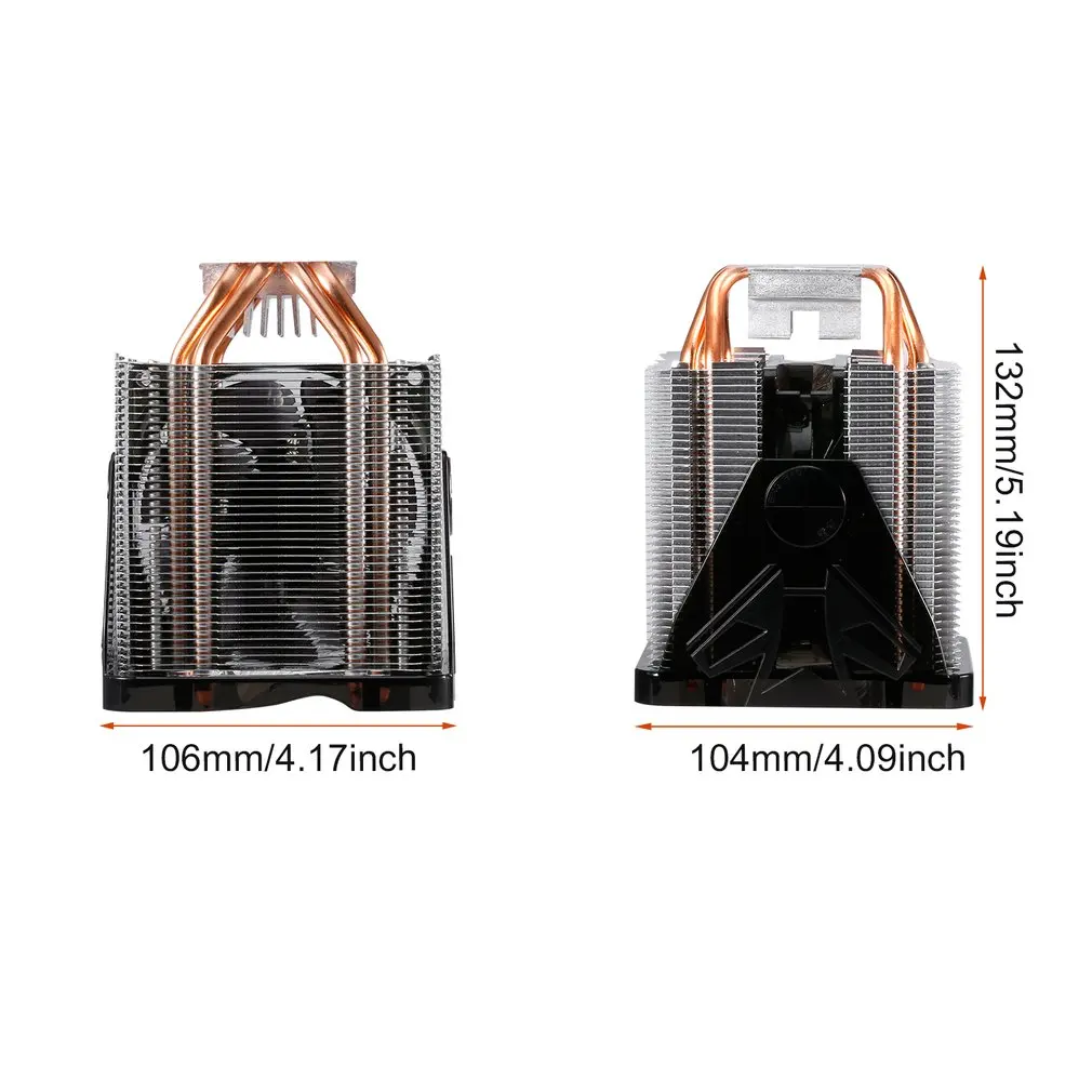 

Leshp Cpu Cooler Ultra Quiet 20Db(A) With 90Mm Fan Four Pure Copper Heat Pipes Four-Wire For Pc Computer Long Life Compact