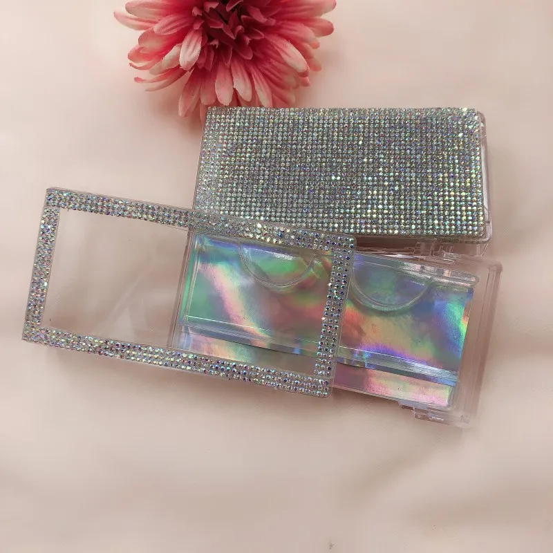 10pcs/lot rhinestone lash box High Quality Drawer 3D 5D Mink Eyelashes Glitter Rhinestone Lashes Box | Красота и здоровье