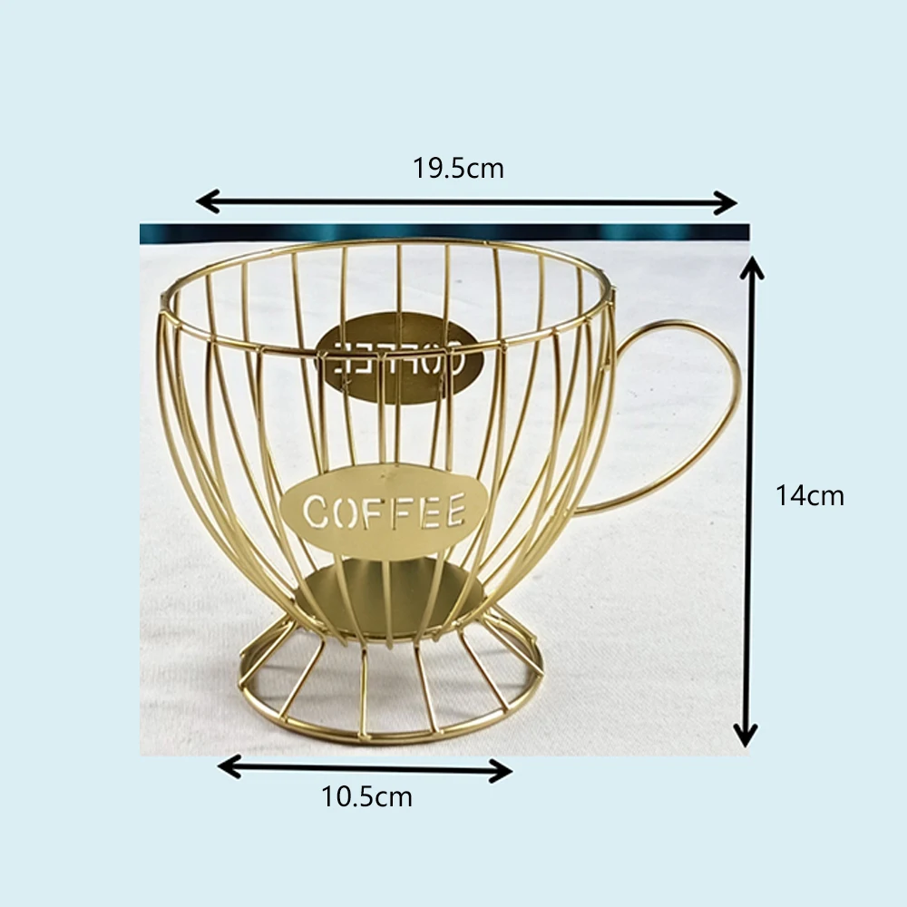 

Coffee Pod Holder with Round Base Coffee Espresso Keeper Capsule Organizer Storage Basket Perfect Coffee Accessories