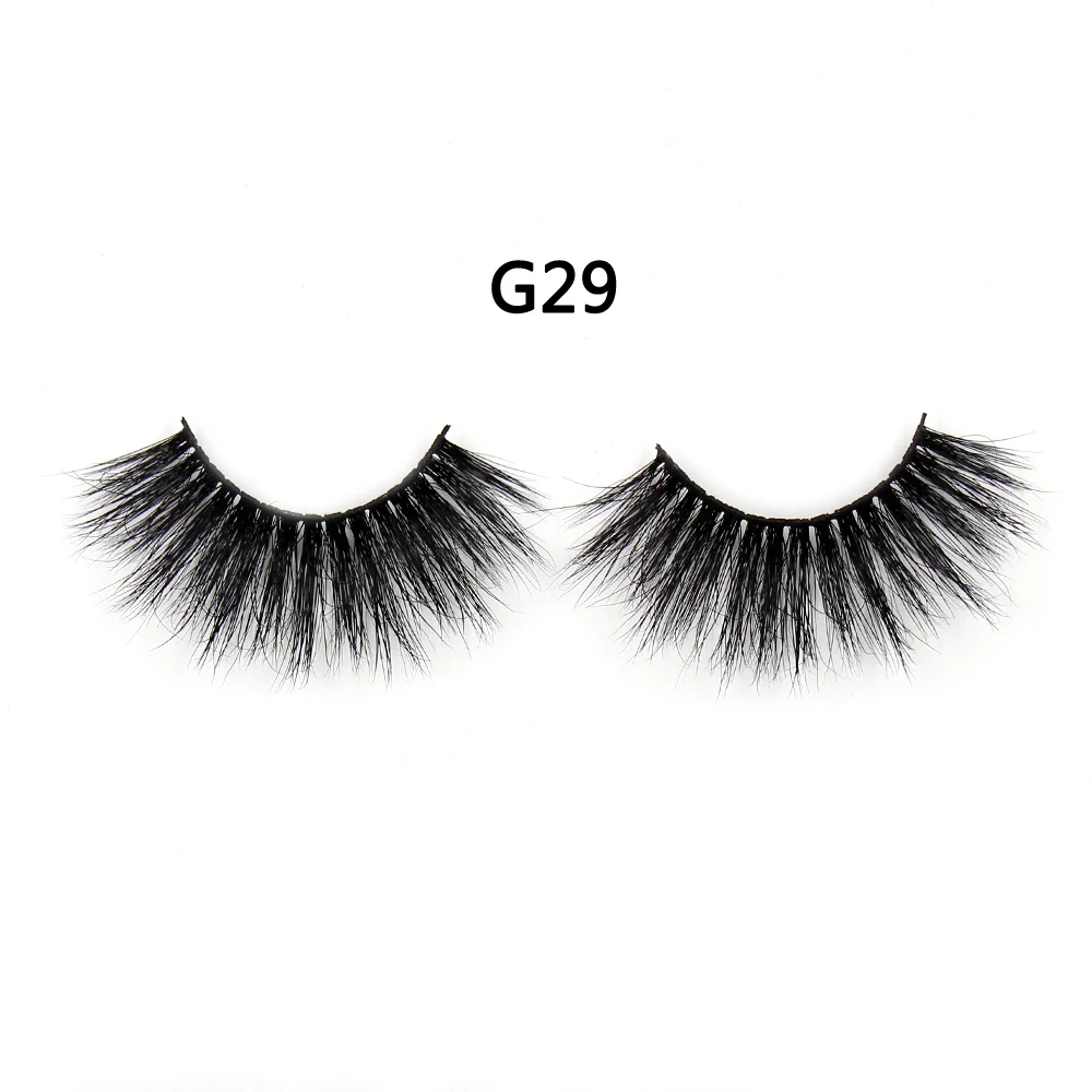 10 Pairs G29 AMAOLASH 10 пар/лот 25 мм ресницы 3D норковые ресницы высокий объем крест-накрест Драматические Длинные ресницы Пушистые Мягкие Накладные ресницы - Цвет: 10 Pairs G29