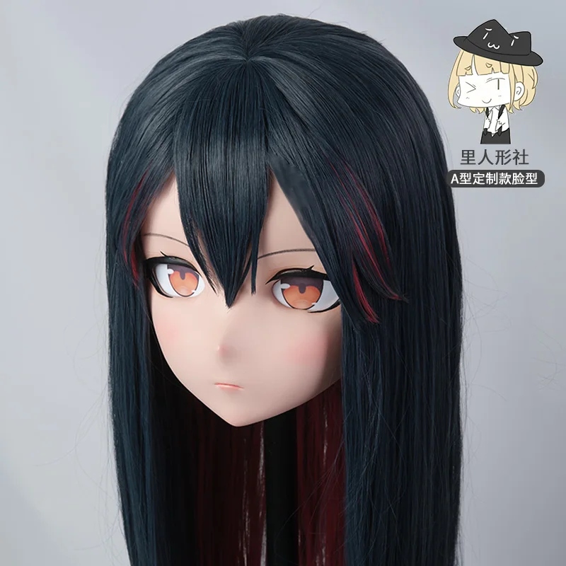 

(LiLi Mask-117) Sweet Girl BJD Resin Head Mask Custom Cosplay Japan Anime Silicone Kigurumi Mask Cross Dressing Lolita Doll