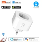 Мини Смарт-разъем Wi-Fi розетка ЕС 16A Функция времени Tuya SmartLife APP дистанционного Управление работает с Alexa Google Assistan умный дом