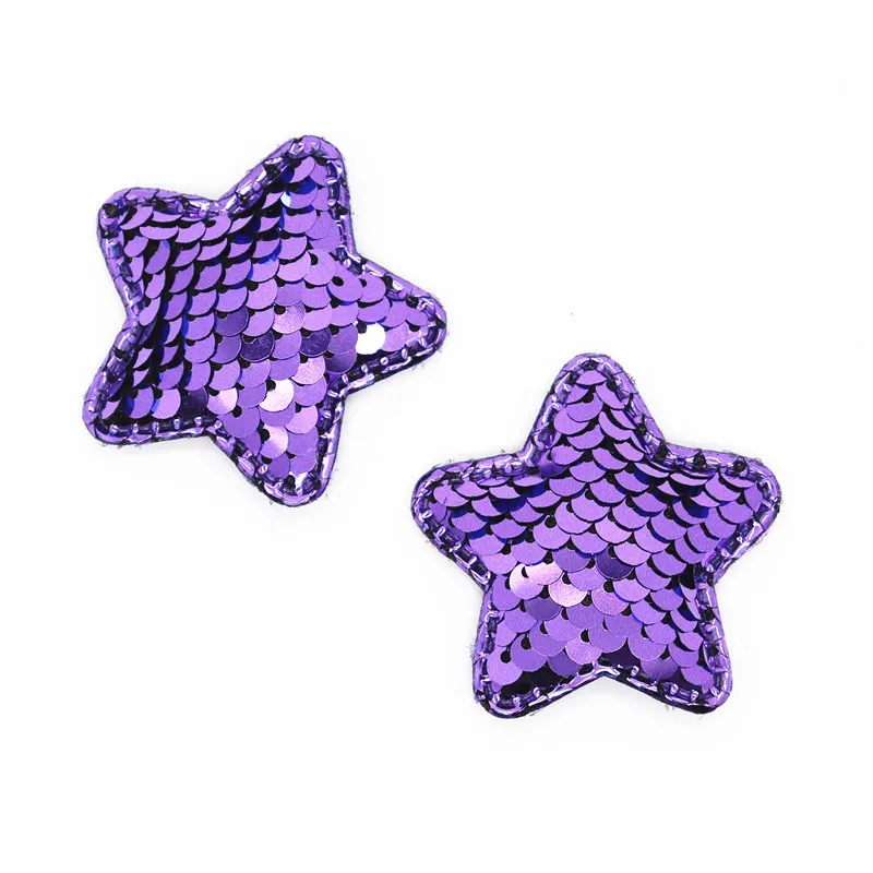 11 шт. двухсторонние патчи с блестками и аппликацией в виде звезды для заколок