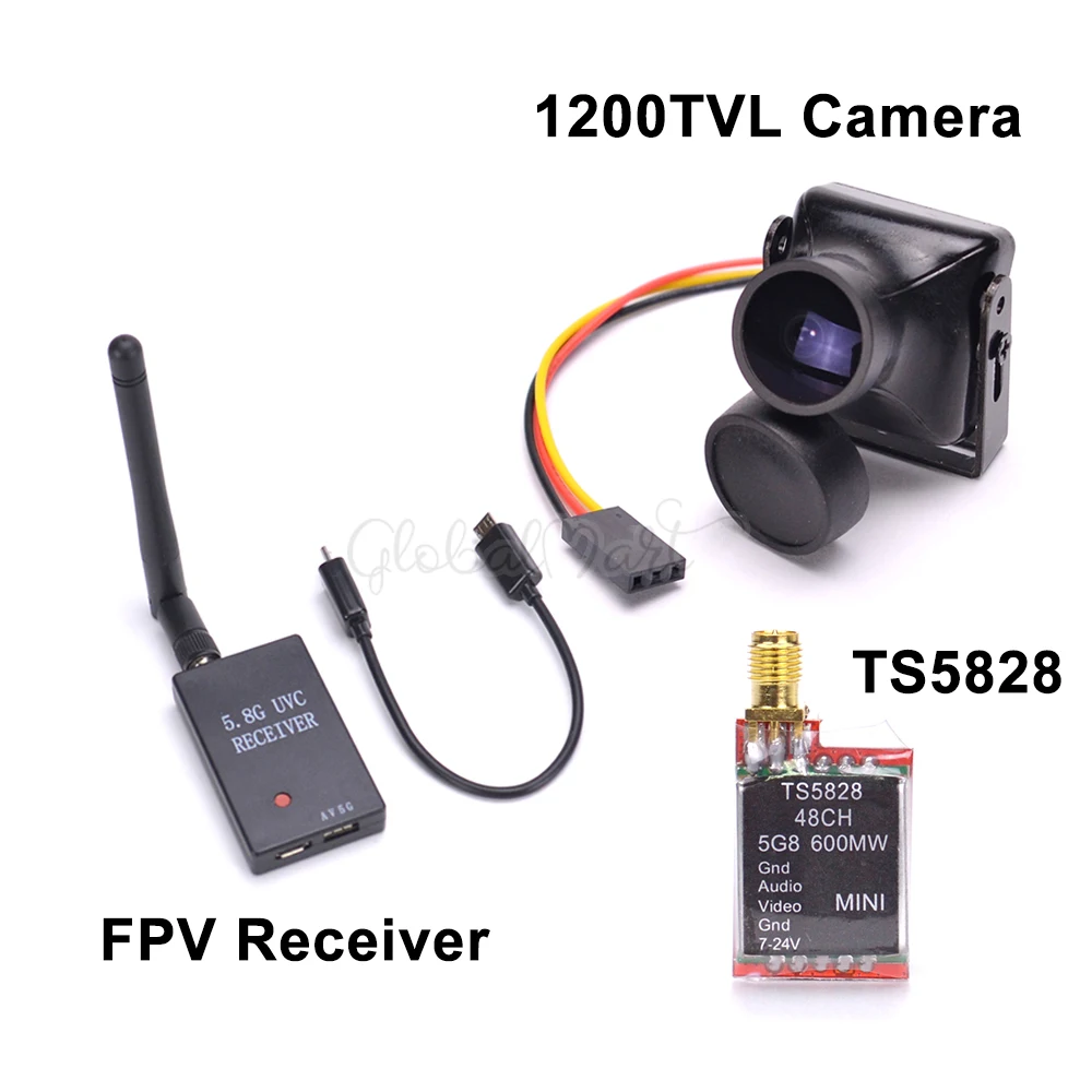 Радиоуправляемый мини приемник 5 8G FPV UVC передача видео OTG VR телефон Android + TS5828 48