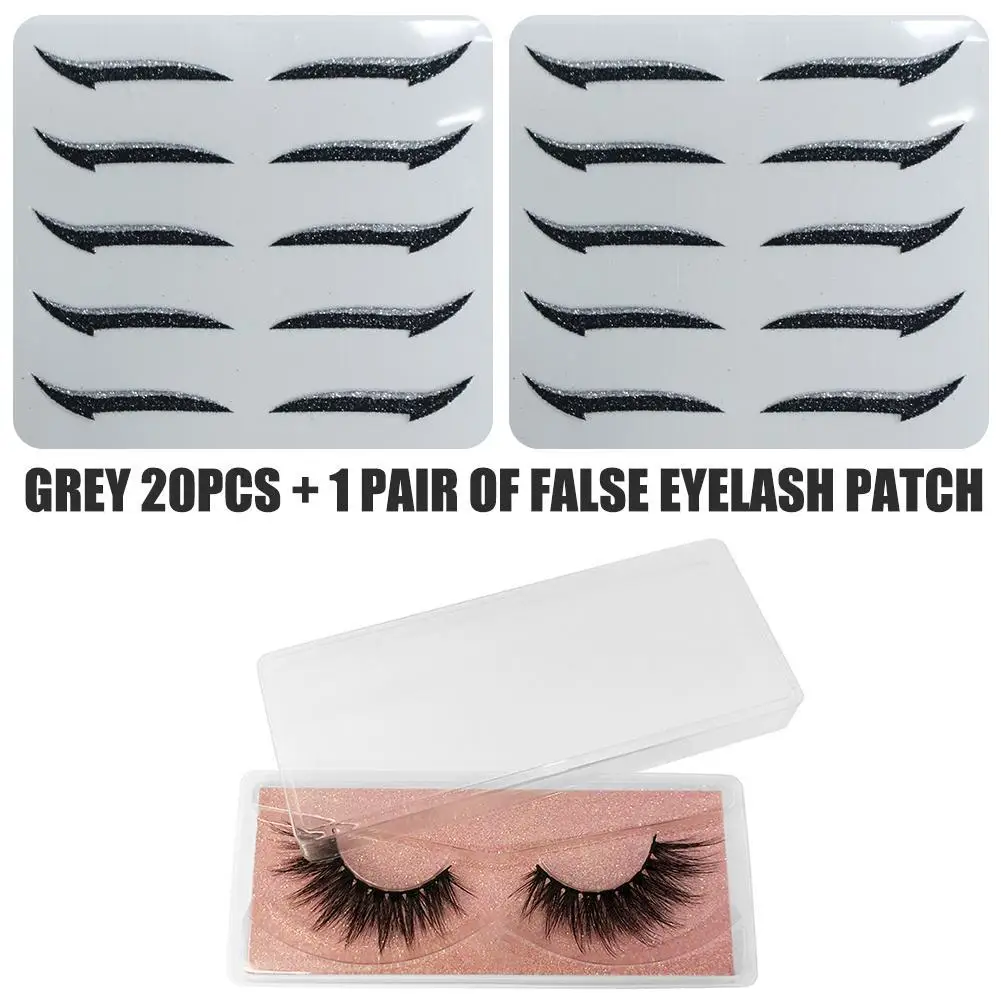 

Reusable Eyeliner Stickers False Eyelashes Natural Waterproof Makeup Eyelid Stick Lasting Line Sexy Long Smoky Eye Cosmetic V4T9