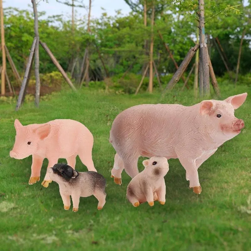 

Farm Animal Pig Family Set Simulated Wild Boar Pig Model Figurines Action Figure Educational Toys For Kids Home Decor
