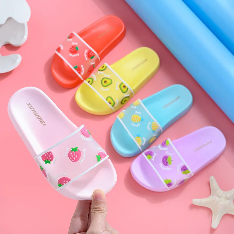 Детская обувь летние тапочки для девочек домашние детские с изображением