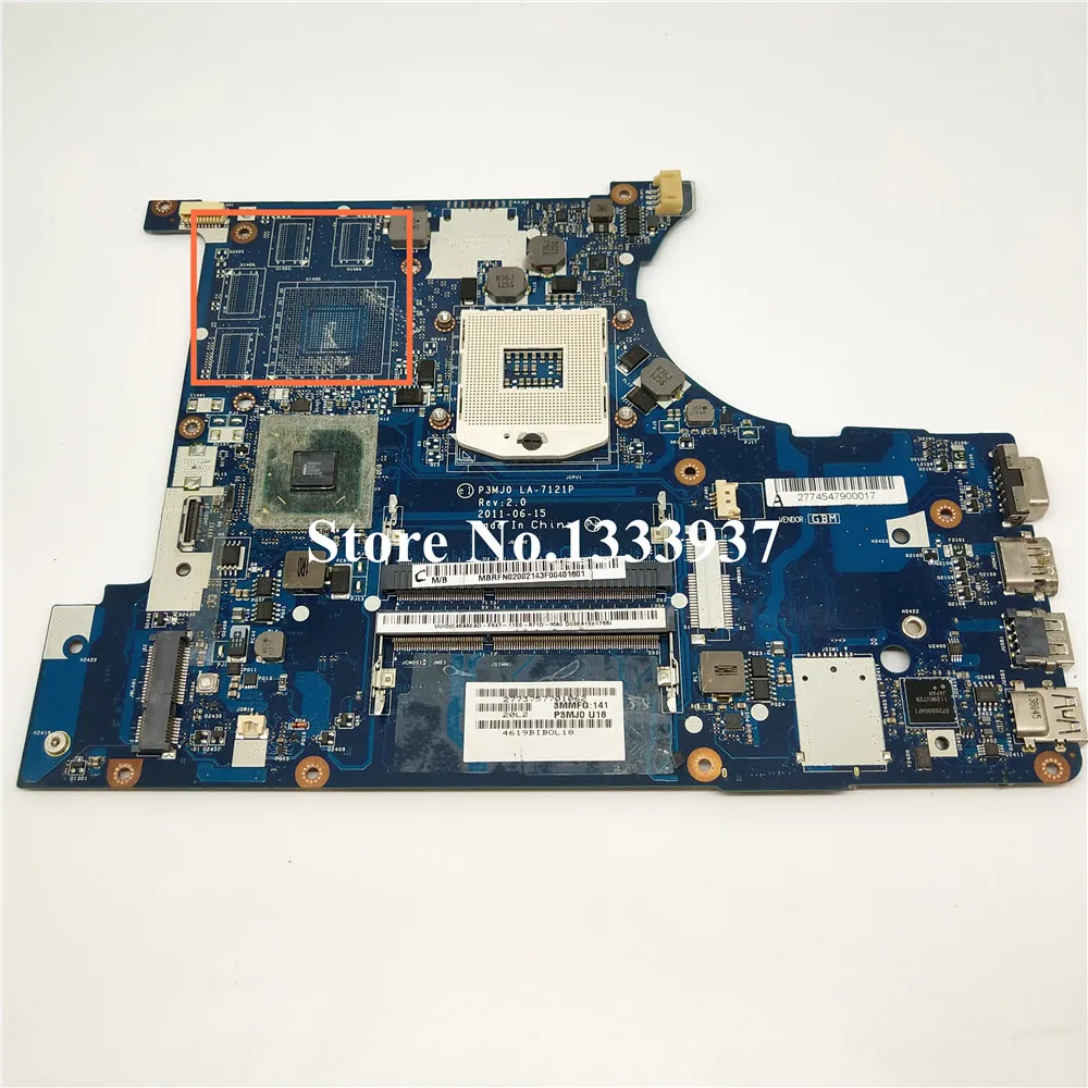 P3MJ0 LA-7121P HM65 Материнская плата для ACER aspire 3830T 3830TG Материнская плата ноутбука MBRFN02002