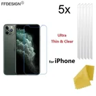 Защитная пленка для экрана iPhone 11 Pro, XS Max, XR, X, iPhone 8, 7, 6, 6s Plus (не стекло), 5 шт.