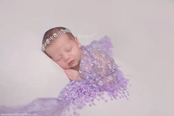 purple 140*40 см Детские Реквизит одеяло обертывания треугольная форма цветок кружево одеяло s новорожденных Фото обертывания ткань аксессуары - Color: purple