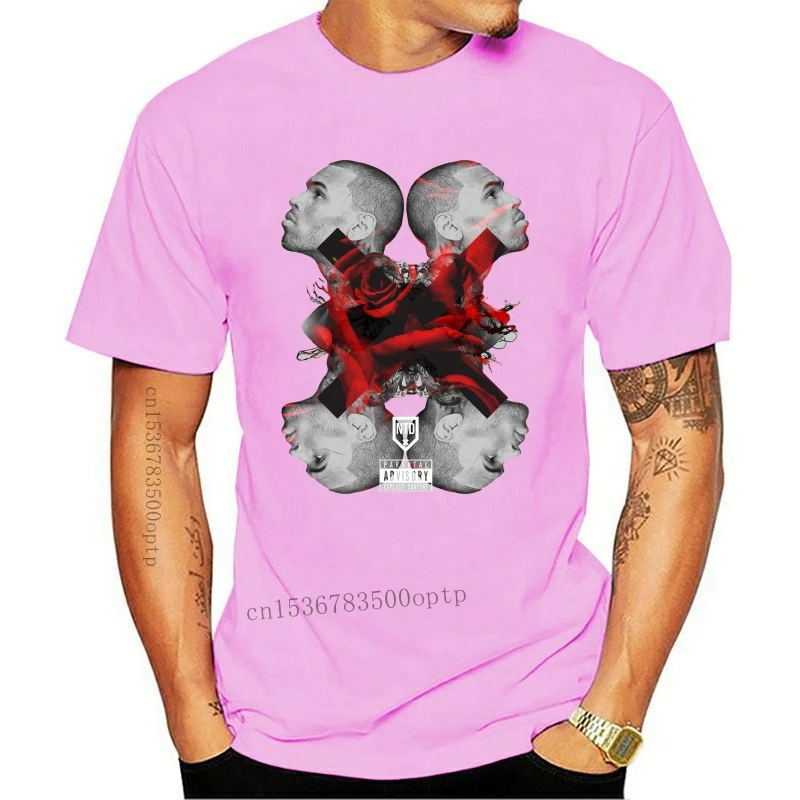 

Новые привлекательные мужские футболки с принтом Криса Брауна, футболка с коротким рукавом и забавным рисунком, черные мужские футболки, мо...