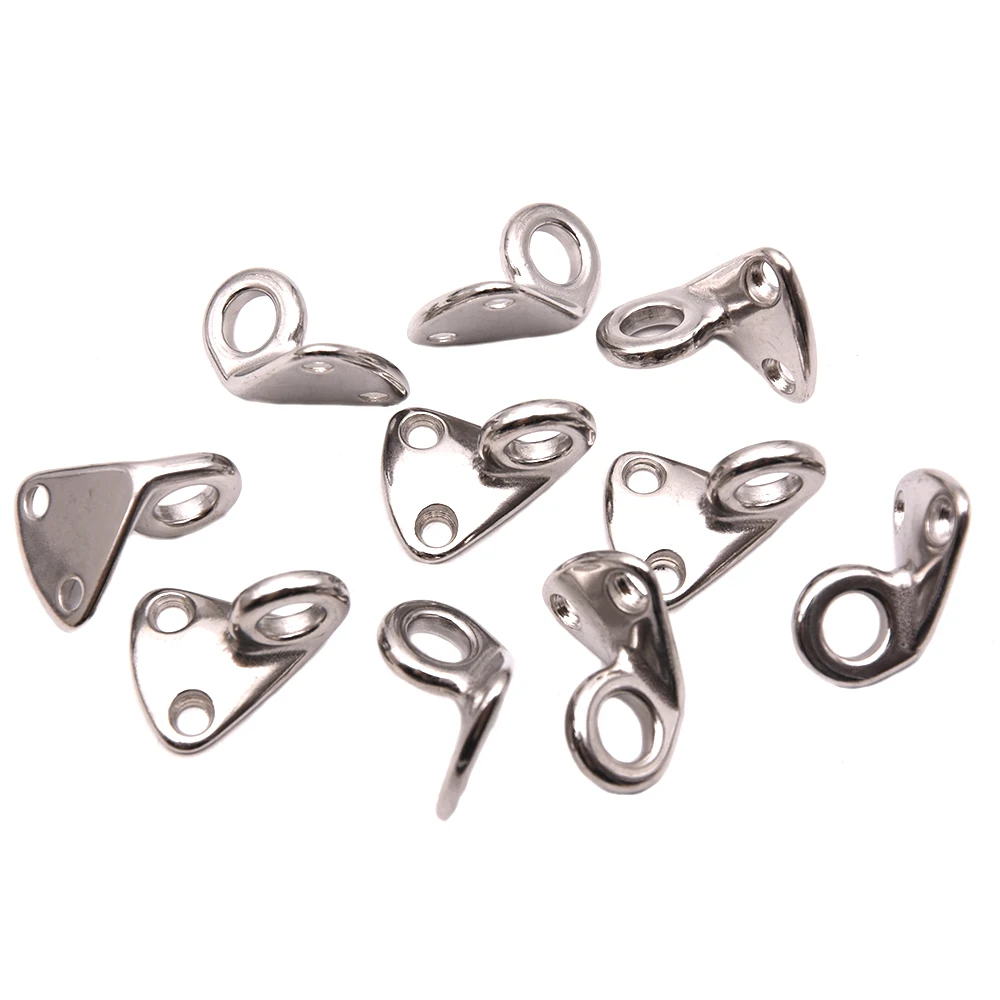 

12Pcs 35mm 316 Stainless Steel Boat Deck Fender Hook Closed Mini Eye High Polished Yacht Boat Hardware bateau accessoires marine