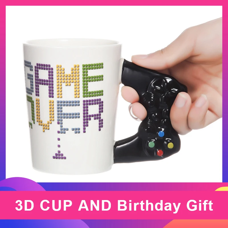 Игровой конец кофейная чашка 3D игровой контроллер обрабатывающая кружка фарфоровая чашка молоко чай чашка игра мальчик подарок на день рождения