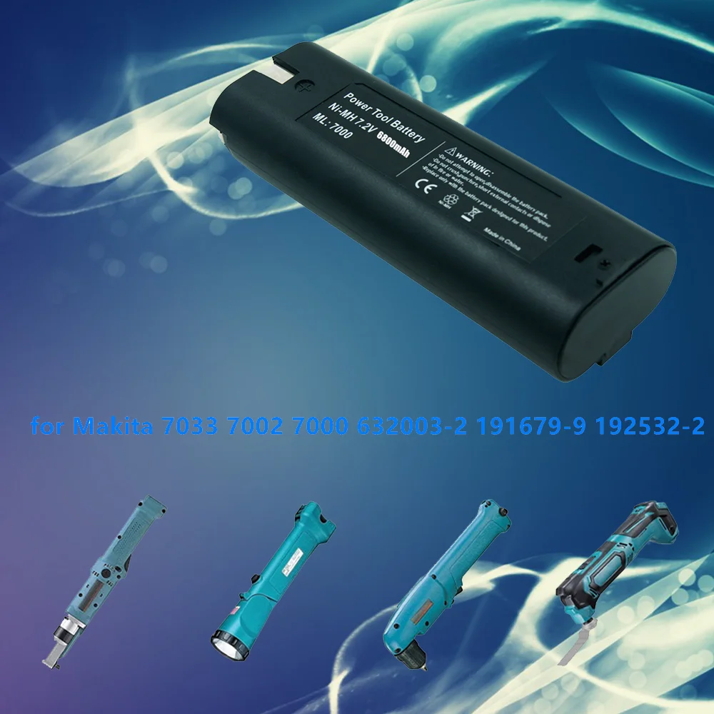 

2021NEW 7.2V 3800mAh Powtree Power Tool Battery for MAKITA 7033 7002 7000 632003-2 191679-9 192532-2 Cordless Drill Tool Battery