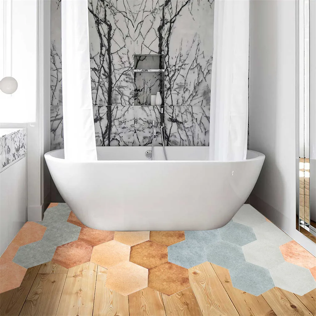 10 шт. шестигранная мраморная Настенная Наклейка для лестницы и пола