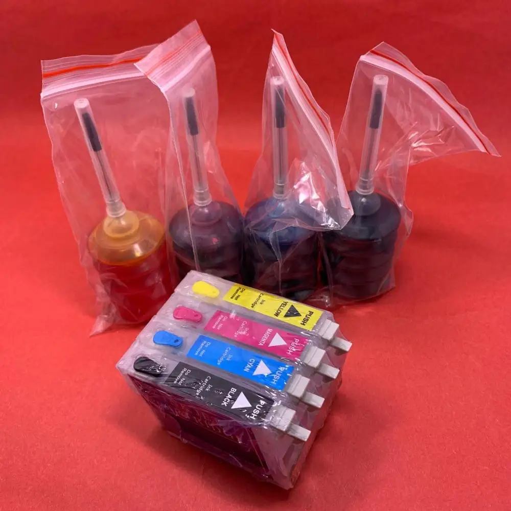 

YOTAT T34XL 34XL Refillable Ink Cartridge with ARC chip T3471 T3472 T3473 T3474 for Epson Workforce Pro WF-3725DWF WF-3720DWF