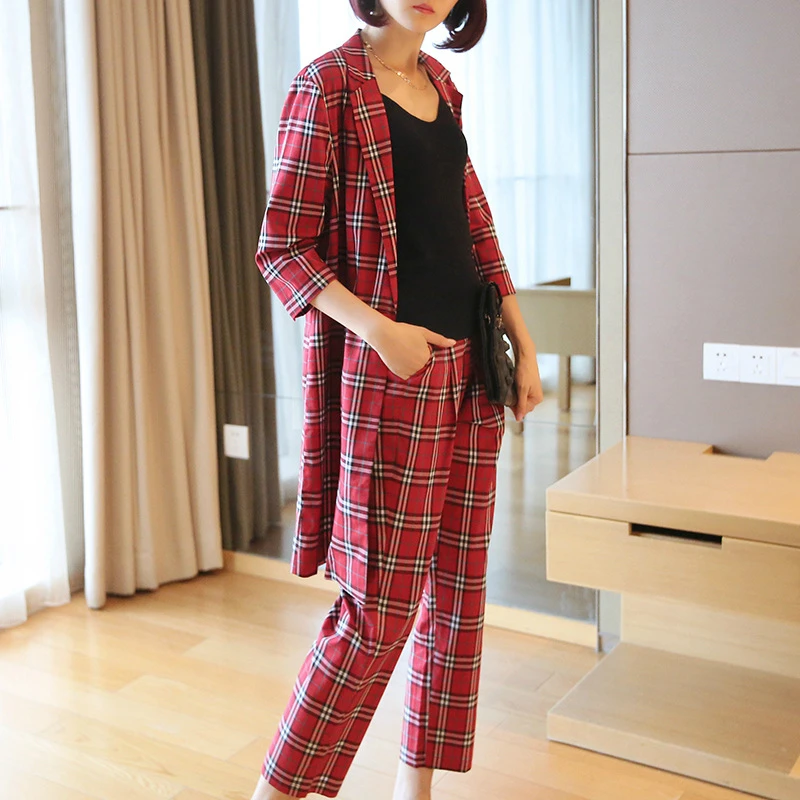 Официальный комплект из двух предметов с рукавом до локтя длинное пальто принтом