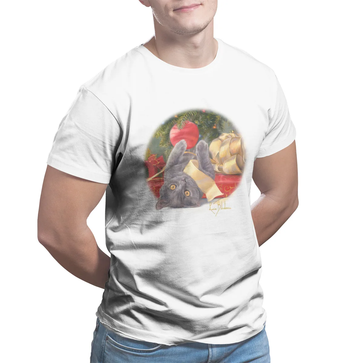 

Men's T-shirt Christmas Surprise Oversized Tops USA Size Men Clothing 146367