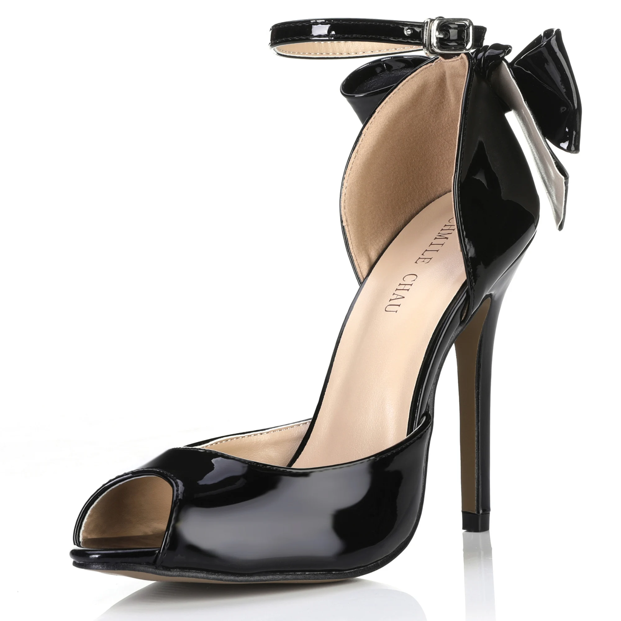 Chmile чау серебристый металлик из искусственной кожи Элегантные Свадебные Женская