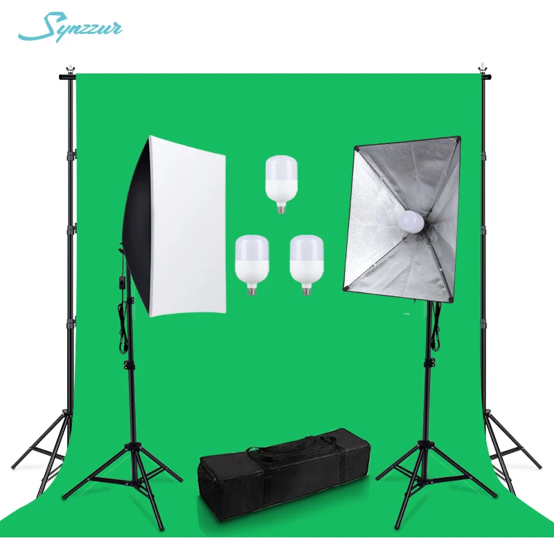 Прямоугольная софтбокс для фотосъемки speedlight Triopo 58 Вт лампа белый зеленый фон