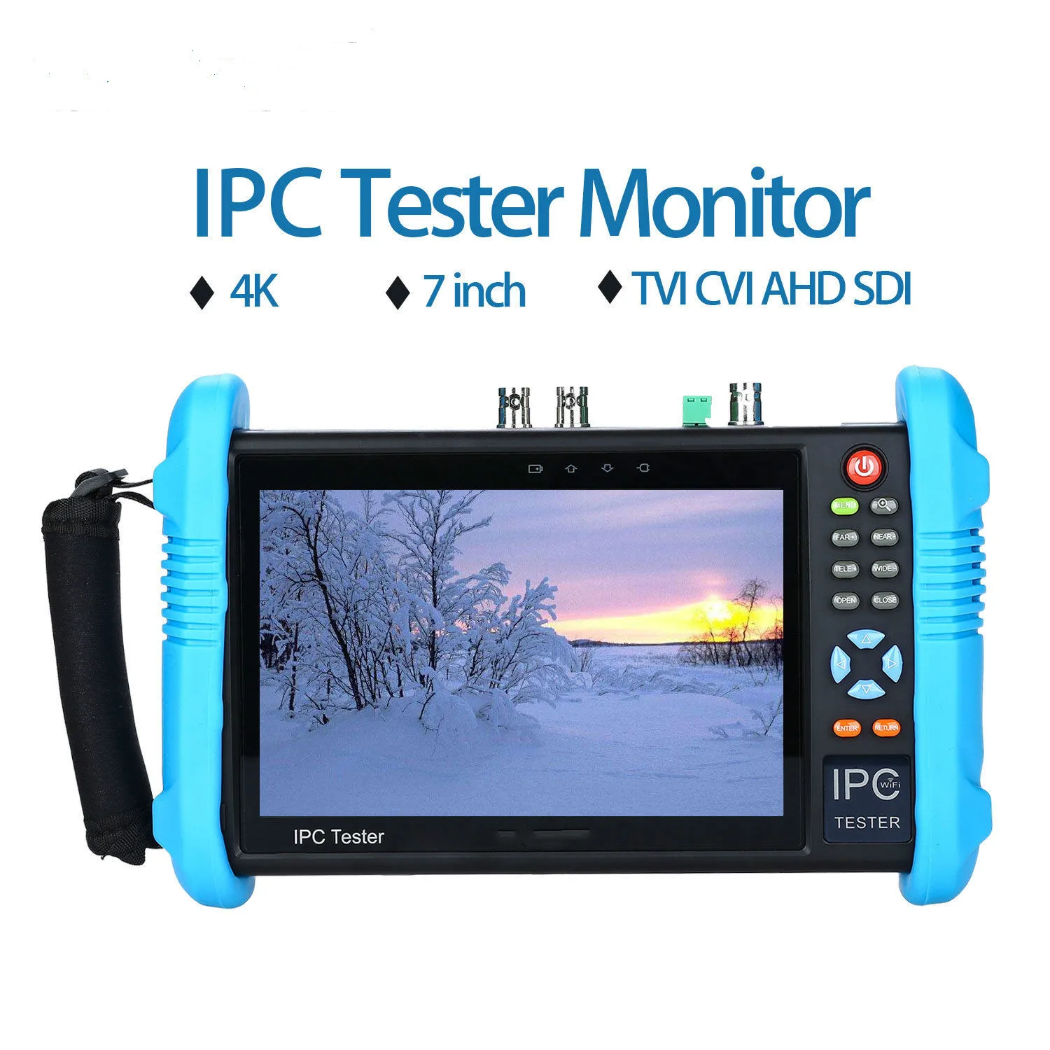 IPC 9800ADHSPLUS 7 &quotips сенсорный экран H.265 IP камера тест er 4K 1080P CCTV AHD SDI CVBS аналоговый