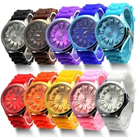 casual silicone clock jelly band flower dial sports style watch men women quartz wrist watch ladies dress watches gift luxury