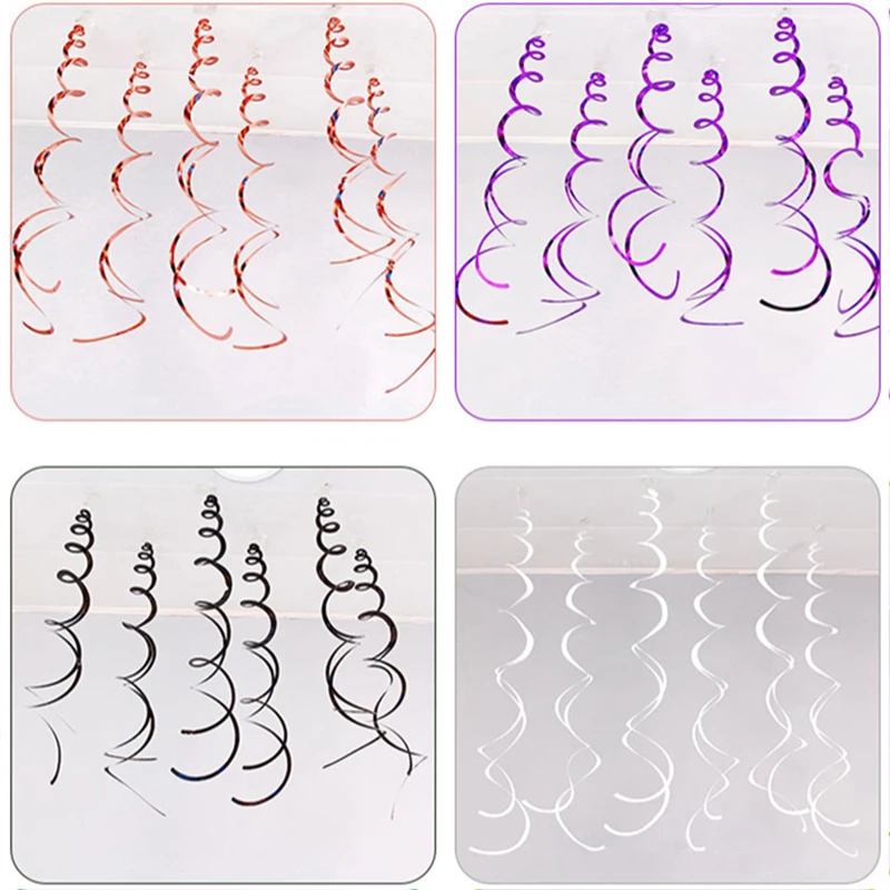 6pcs Multicolor Cheap Sparkling Spiral Decorative Wedding Dress Balloon Ribbon Streamer Decoration | Дом и сад