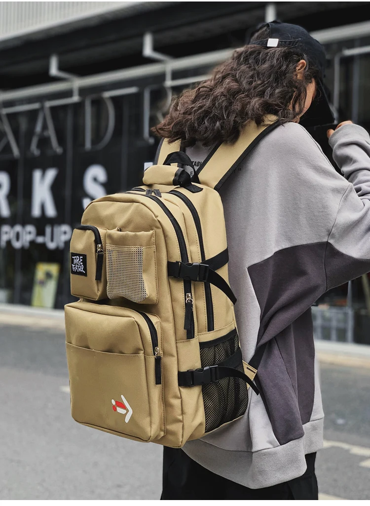 

PB4158 women Street fashion trend casual large capacity oversized travel bag middle school student schoolbag