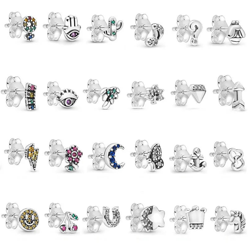 

Hot Selling Animal Original Pandora DIY Designer 925 Sterling Silver Jewelry Ladies Earrings Earrings Charm Wholesale Gifts