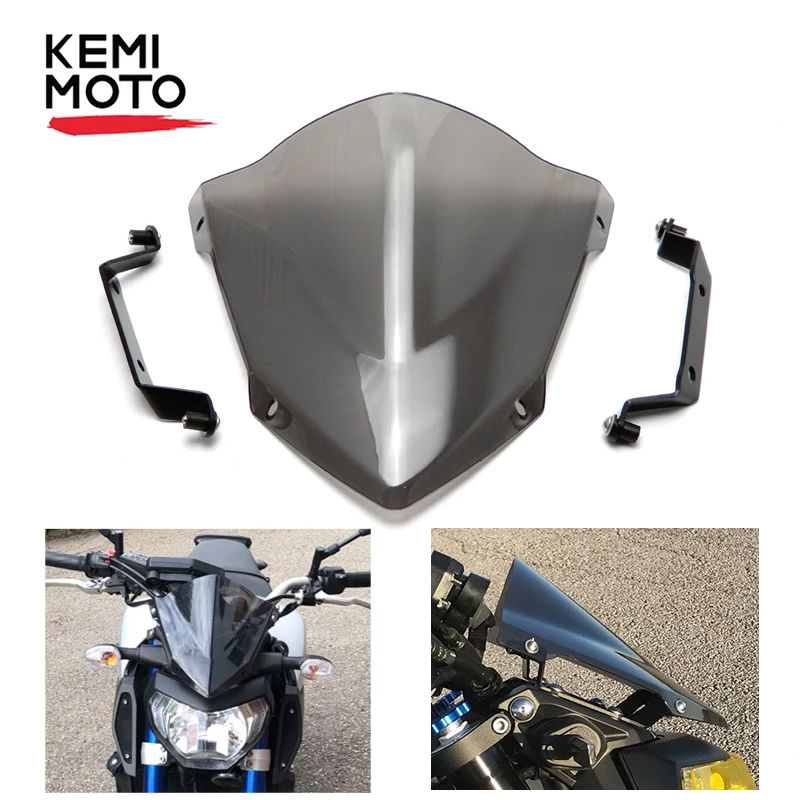 KEMiMOTO для YAMAHA MT 09 MT09 лобового стекла автомобиля аксессуары для лобового стекла для MT-09 FZ-09 обтекатели