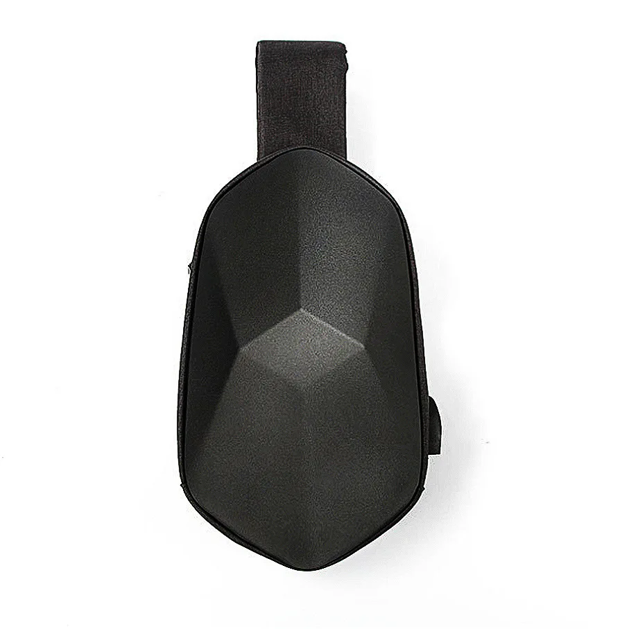 Мужская нагрудная сумка из искусственной кожи многофункциональная через плечо с