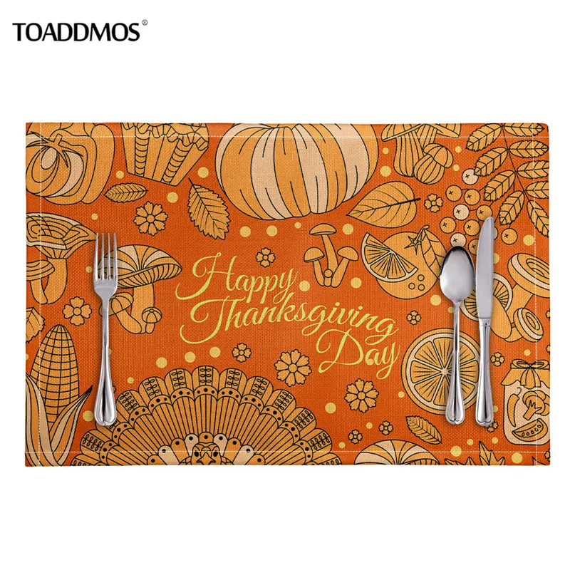 

TOADDMOS Декор на День Благодарения 4 шт. подставки для обеденного стола чашка с изображением тыквы подставки украшение для дома ресторана
