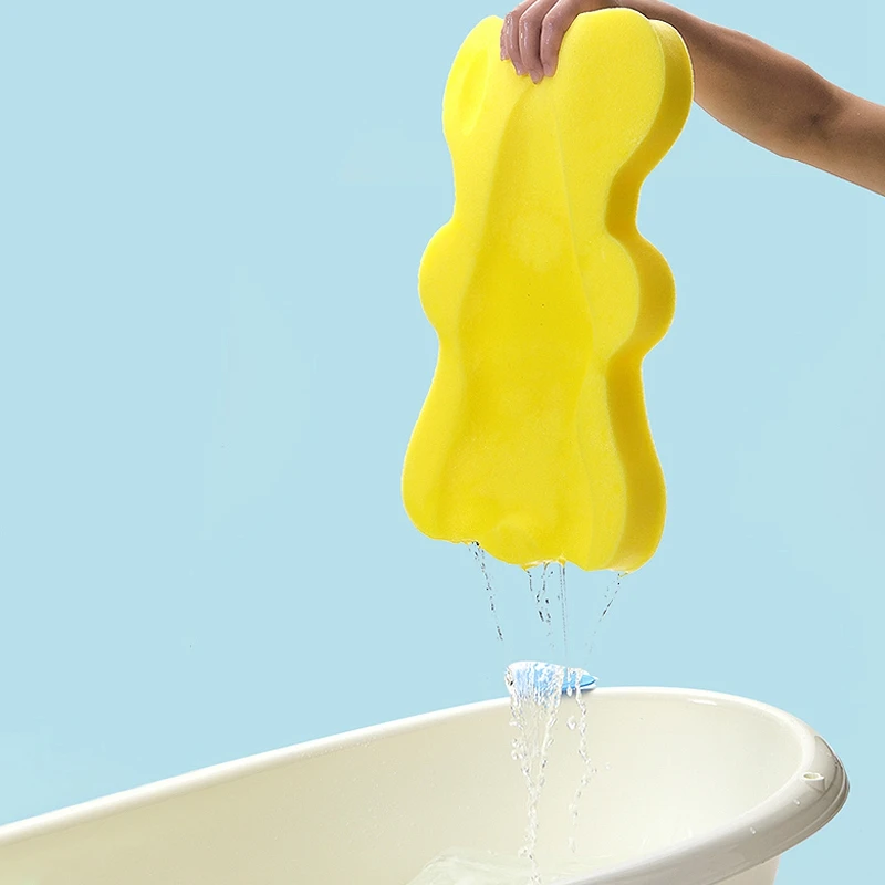 

Baby Bath Tub Anti-slip Soft Shower Sponge Cushion Portable Baby Shower Foam Pad Newborn Bathtub Mat Seat 3ps Sponges Toys