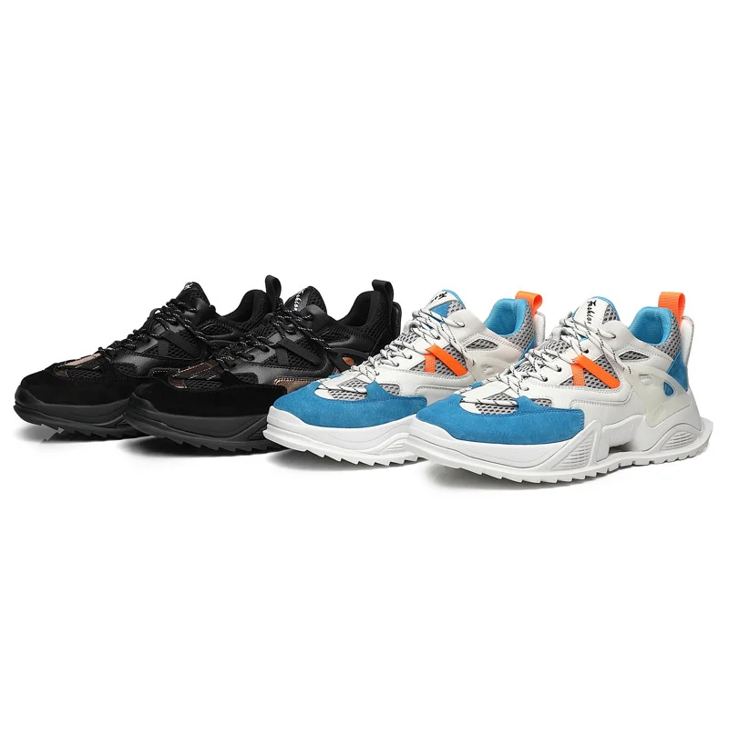 

2020 Men's Sneakers Running Shoes Breathable Mesh Couple Sports Shoes Lace-up Rubber Sole Sports Casual Shoes