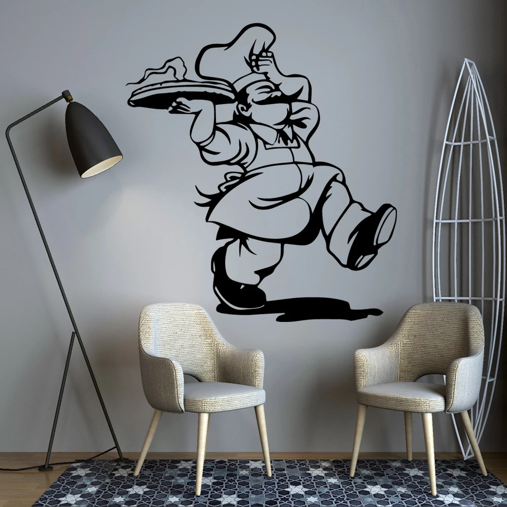 Модный настенный стикер шеф повара наклейка на стену домашний декор украшение