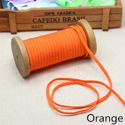 Orange Meetee 23 ярдов 5 мм веревка эластичная лента плечевой ремень для волос детское кольцо обувь DIY аксессуары ручной работы BD393 - Цвет: Orange