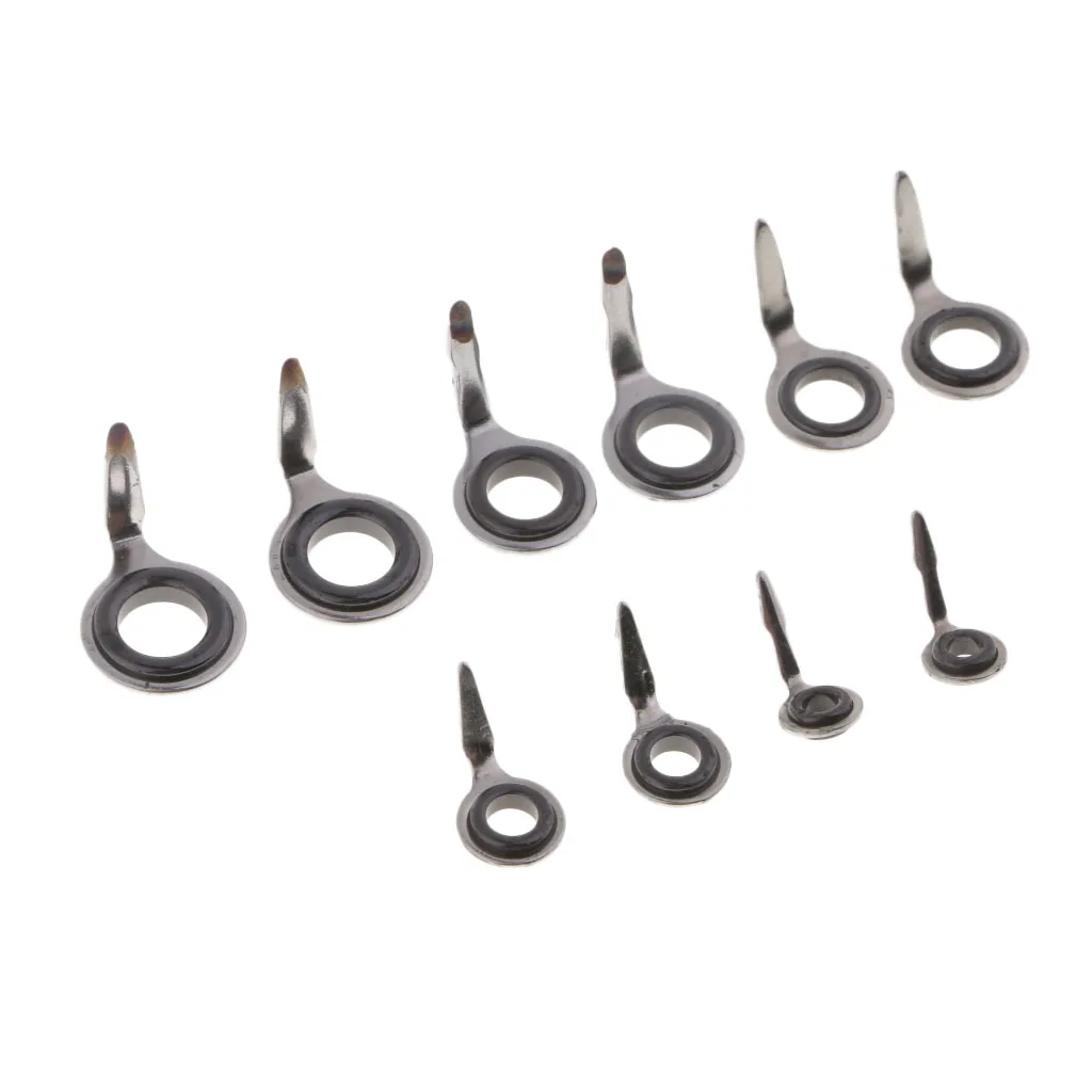 10pcs Mixed Size Fishing Lure Rod Guide Ring Eyes Repair Kit Building Tools Accessories Tackles | Спорт и развлечения