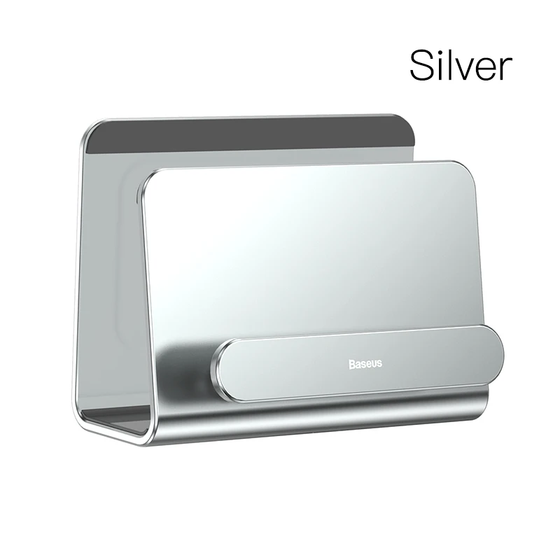 Silver Baseus Алюминиевый держатель для телефона для iPhone Xs Max настенный держатель клейкая Подставка для мобильного телефона держатель для redmi note 7 - Цвет: Silver