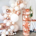 QIFU розовое золото буквы Bride to Be воздушный шар коробка декор для свадебной вечеринки помолвки девичника декор для девичвечерние свадебвечерние принадлежности